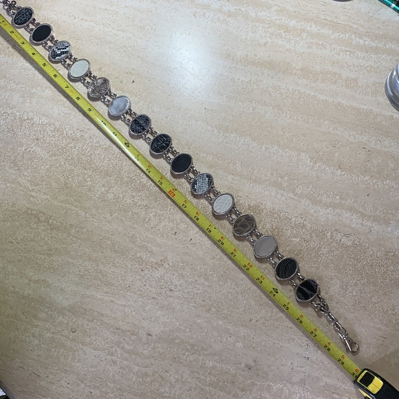 CONCHO BELT Reversible: Silver or animal-print embossed leather. OSFM VTG - Picture 15 of 17